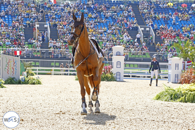 Penelope Leprevost and Flora de Mariposa had a fall during the first competition in Rio. Photo (c) Jenny Abrahamsson.
