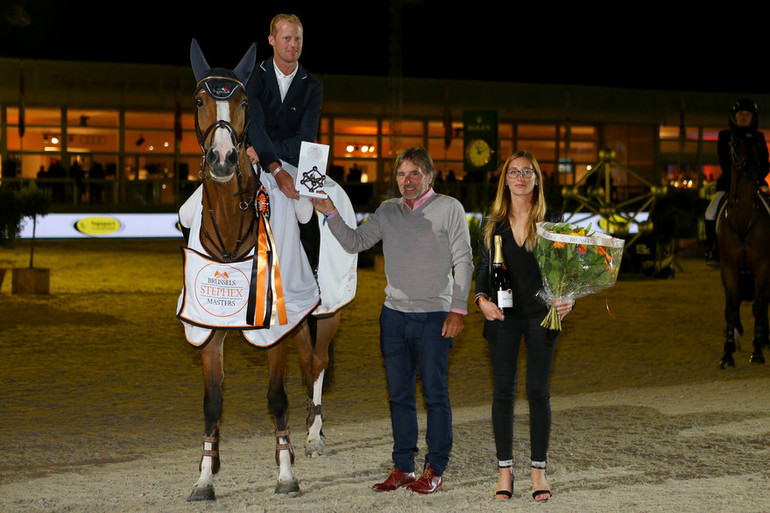 Niels Bruynseels and Gancia de Muze won Friday's CSI5* 1.50m competition at the Brussels Stephex Masters. Photo (c) Scoopdyga.