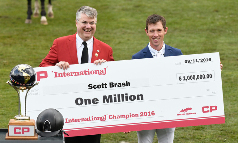 Defending Champion Scott Brash. Photo (c) Spruce Meadows Media Services.