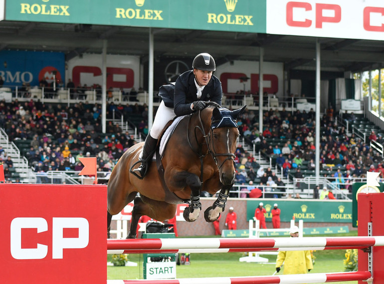 Runner-up: McLain Ward on HH Azur. Photo (c) Spruce Meadows Media Services.