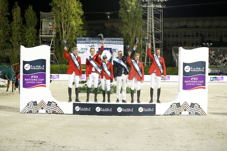 Germany won the 2016 Furusiyya FEI Nations Cup Final in Barcelona on Saturday night. Photo (c) Tiffany Van Halle for World of Showjumping.