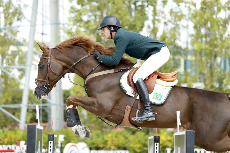 Quabri de L'Isle and Pedro Veniss secured the victory for Brazil in Sunday's Longines Challenge Cup in Barcelona. Photo (c) Tiffany Van Halle for World of Showjumping.