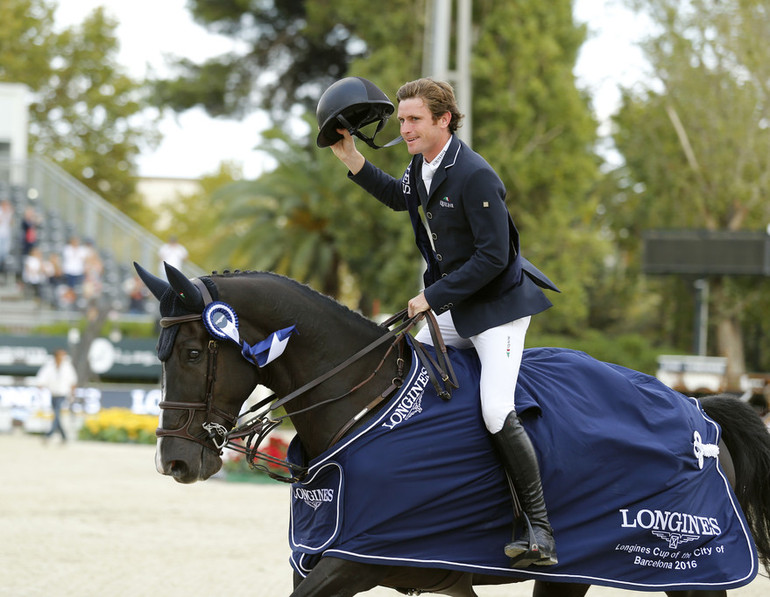 Darragh Kenny and Go Easy de Muze won the CSIO5* Longines Cup of the City of Barcelona. Photo (c) Tiffany Van Halle for World of Showjumping.