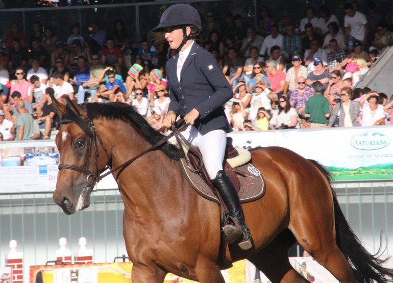 Sanne Thijssen and Con Quidam RB won the CSI3* Grand Prix in Vilamoura. Photo (c) World of Showjumping.