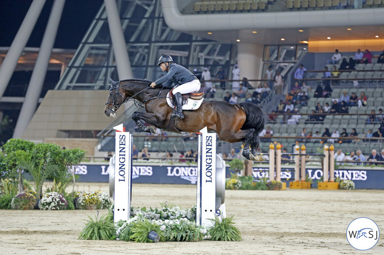 Rolf-Göran Bengtsson secured the overall win of the 2016 Longines Global Champions Tour in Doha tonight. Photo (c) Jenny Abrahamsson.
