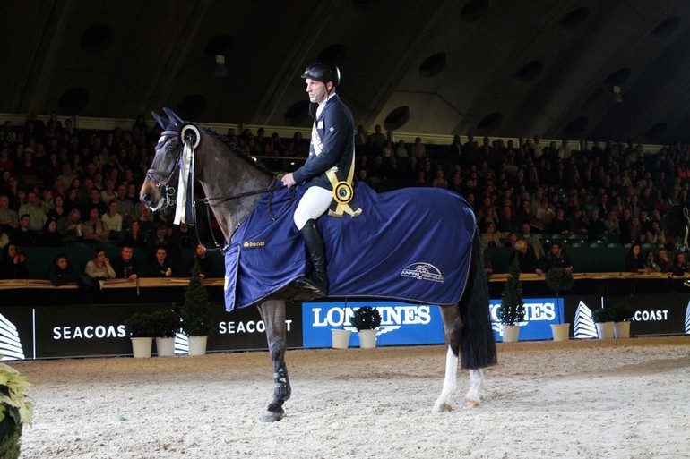 Holger Wulschner and BSC Cavity won the 1.50m Sport Vlaandren Grand Prix of Mechelen. Photo (c) Nanna Nieminen for World of Showjumping.