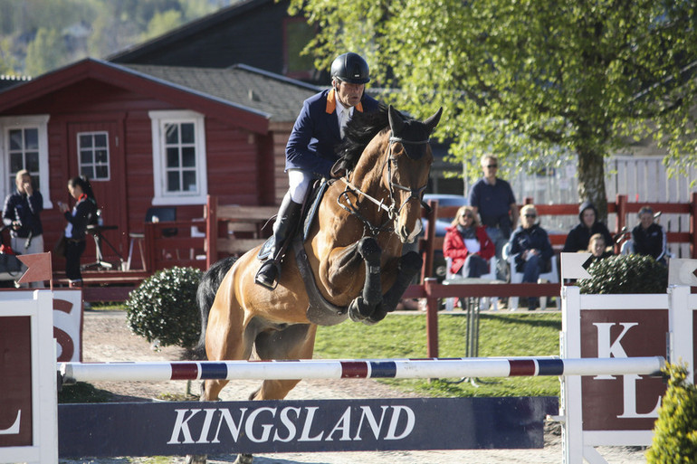 Henk van de Pol and Willink won the CSI2* Grand Prix in Drammen. Photo (c) Alice Bjerke. 