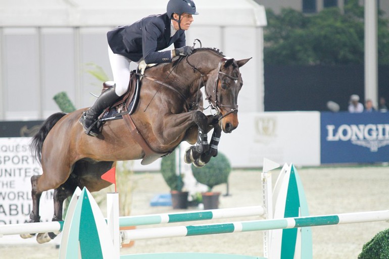 Henrik von Eckermann and Chacanno en route to victory in Abu Dhabi. Photo (c) Nanna Nieminen for World of Showjumping.