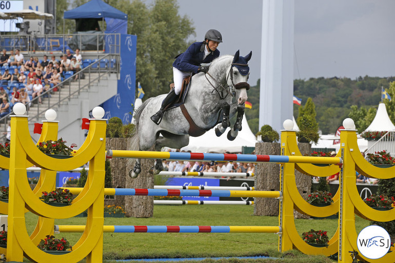 Martin Fuchs with Silver Shine. Photo © Jenny Abrahamsson for World of Showjumping. 