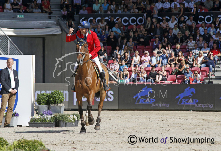 Luca Maria Moneta had every reason to be happy as he rode two rounds with only one fence down in each on Neptune Brecourt - to finish as nr. ten overall.