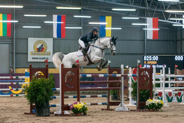 Winners of the CSI2* 1.45m Grand Prix in Wroclaw, Poland: Natalia Czernik (POL) with Everdi. Photo © Asia Bręklewicz. 