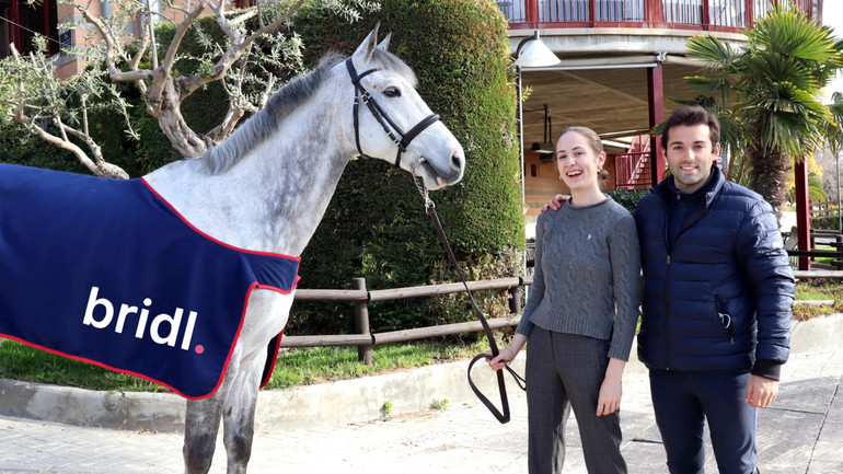 Marie Marks and Ignacio Zegrí with Bridl's first horse sold Callias.