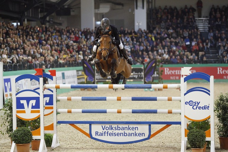 Jeroen Dubbeldam and Zenoth SFN N.O.P on the way to victory in Neumünster.  Photo (c) Stefan Lafrentz.