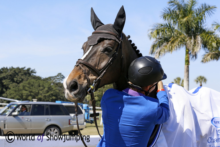 Flecu getting a hug from Alex after his great performance. 