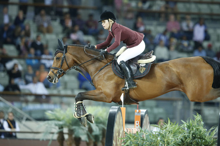 Edwina TOPS ALEXANDER Lintea Tequila Winner of Class S12 Jumping Grand Prix of AL SHAQAB CSI 5* 1m60 ©CHI AL SHAQAB 2015/GANNON