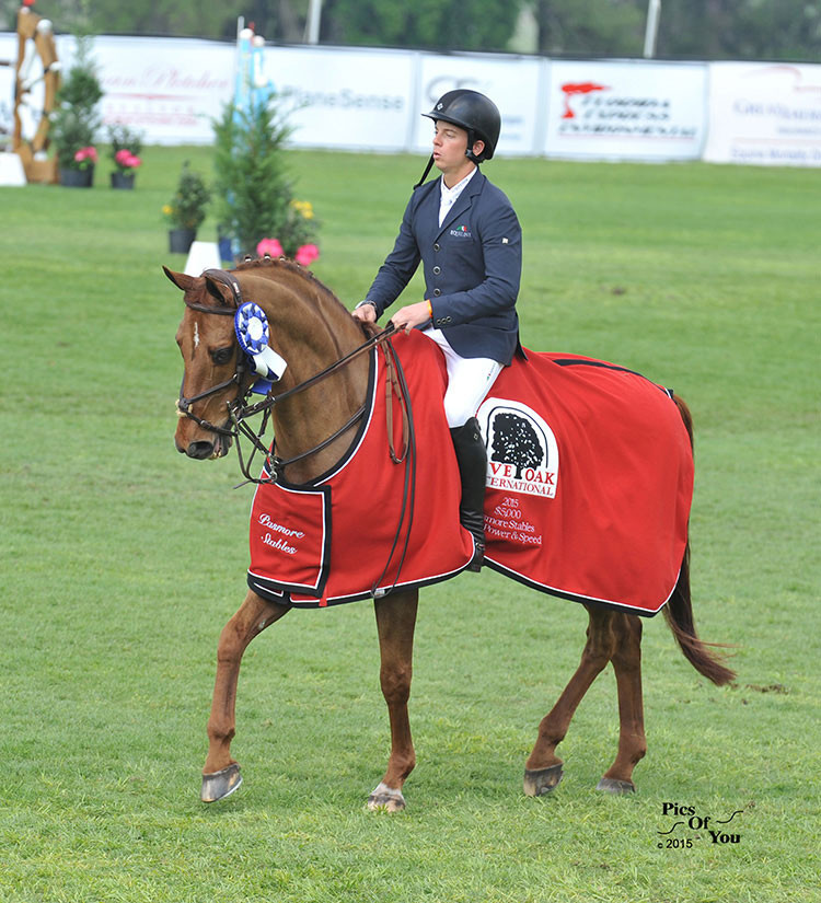 Angel Karolyi and Wings soared to the win in the Pasmore Stables Power & Speed 1.35m class. Photo (c) www.PicsofYou.com.