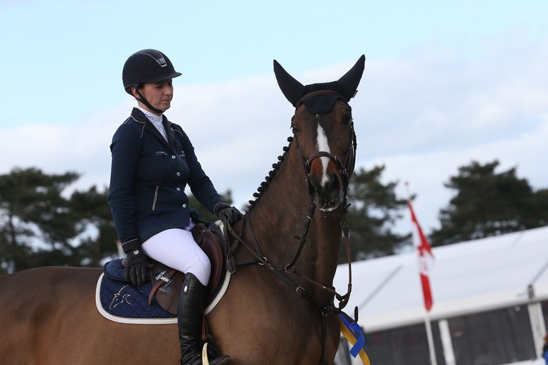 Katharina Offel won the CSI2* Grand Prix in Lanaken. Photo (c) Studforlife.com.