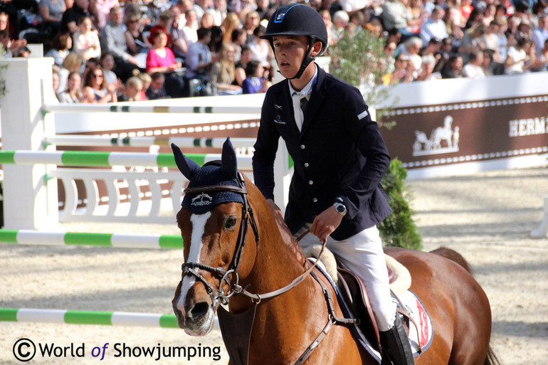 Bertram Allen had a fantastic day in Paris, and won the Prix Hermès Sellier on Romanov. Photo (c) World of Showjumping.