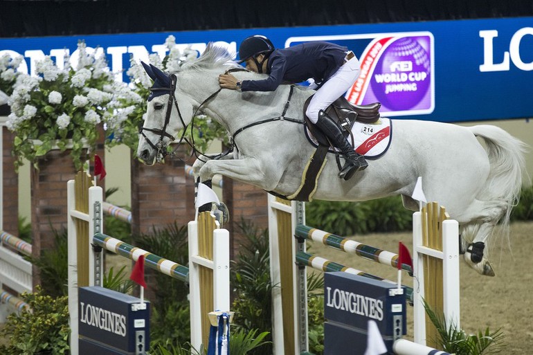 Bertram Allen impressed again when going to the top in the first leg of the Longines FEI World Cup Final in Las Vegas. Photo (c) FEI/© Hippo Foto - Dirk Caremans.