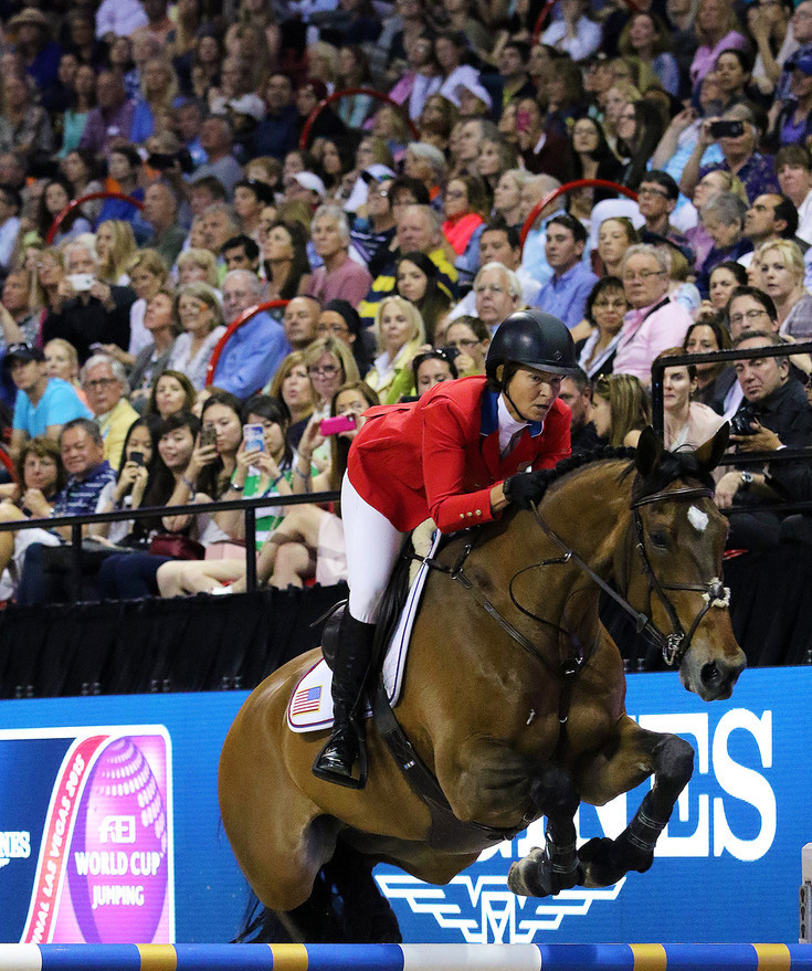 So close! 2013 Champions Beezie Madden and Simon had to settle for 4th this time around. “I have a fantastic team behind me and I’m so happy with the way my horse went. One rail down today cost me a lot but it’s been a fantastic week. I want to thank Las Vegas and Longines because we’ve all had a great time," Madden said afterwards.