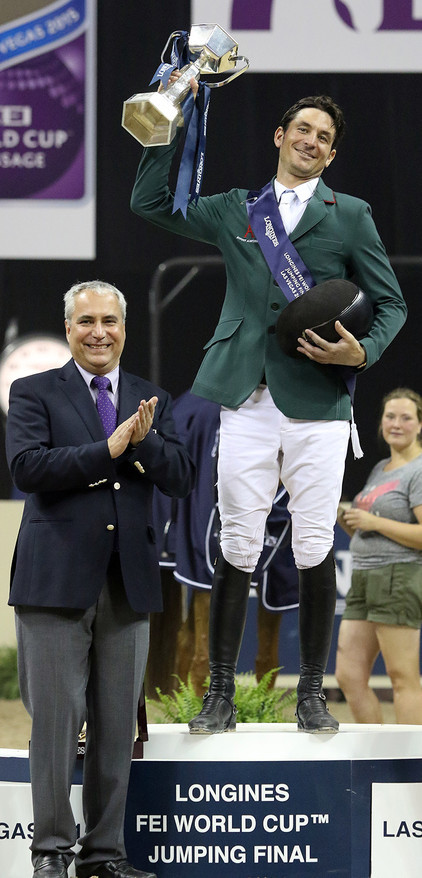 And finally, Steve Guerdat got the World Cup trophy!