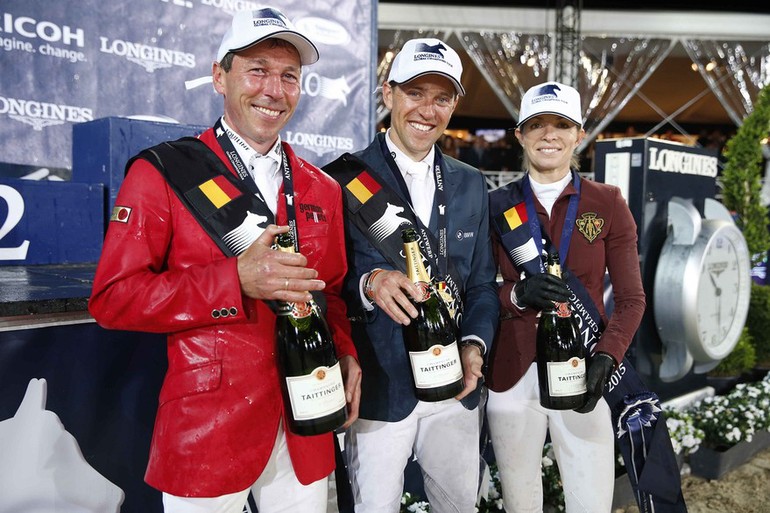 The top three in Antwerp. Photo (c) Stefano Grasso/LGCT.