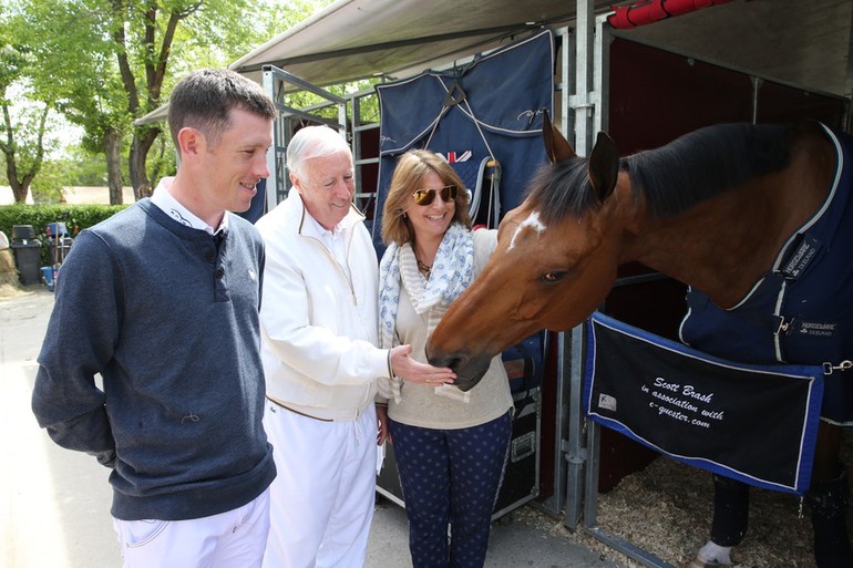 Lord Harris with Hello Sanctos and Scott Brash  Stefano Grasso/LGCT