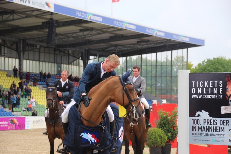 Mario Stevens and Brooklyn go from strength to strength and won today's feature class in Mannheim. Photo (c) World of Showjumping.