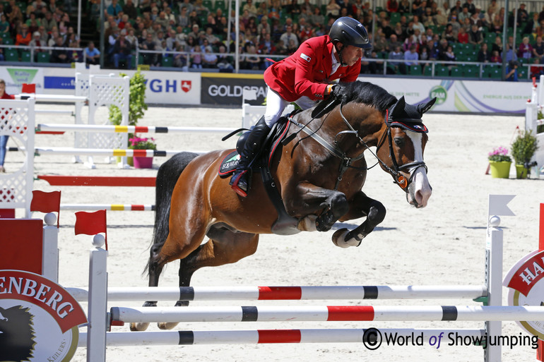 Hans-Dieter Dreher with Le Quidam that previous was ridden by Germany's Matthias Janzen. 