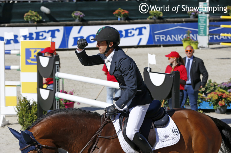 It was a happy Marlon Zanotelli that went clear in the Grand Prix. 