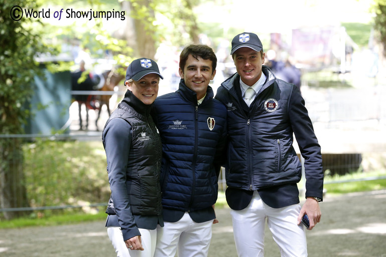 Team Ashford Farm - Angelica Augustsson, Marlon Zanotelli and Pieter Clemens - posing for the camera. 