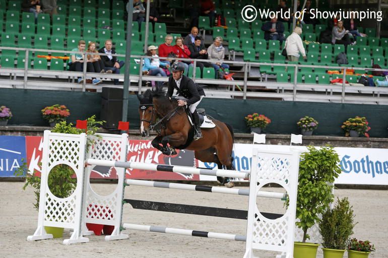 Marcus Ehning with the 7 year old Selle Francai's mare Uthaquorrada by Quick Star.