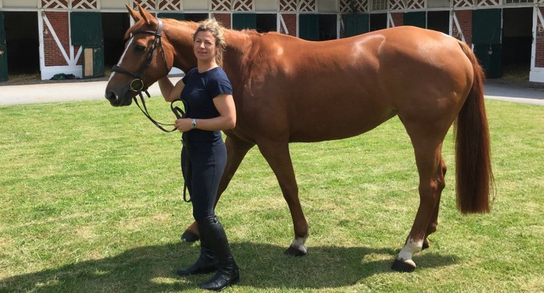 Marie Hecart with her new ride Synapse de Blondel. 