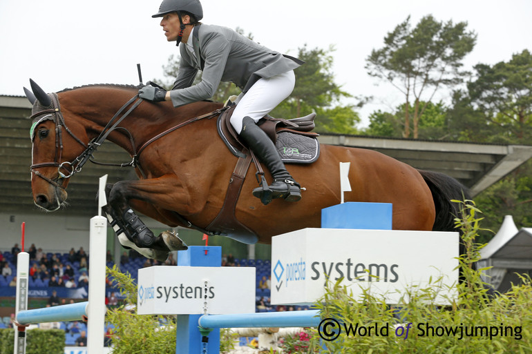 In the end Henrik von Eckermann and Lord Chambertin 2 ended 6th. Lord Chambertin is 7 years old and by Lord Z x Chambertin. 