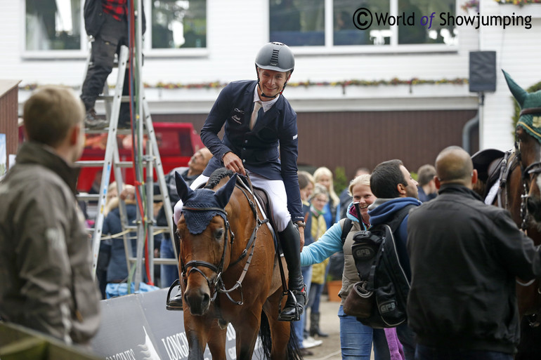 All smiles from Patrick Stühlmeyer, leaving the arena after the second round. 