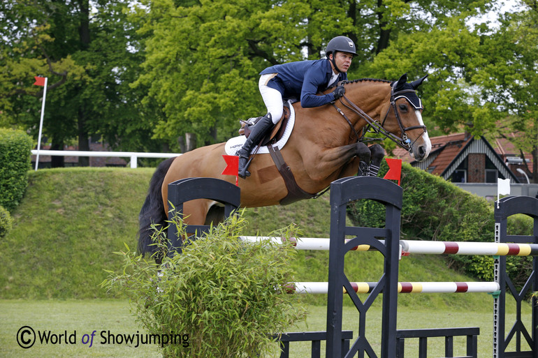 Kent Farrington with his new ride Belle Fleur that previously was ridden by Max Kühner. 