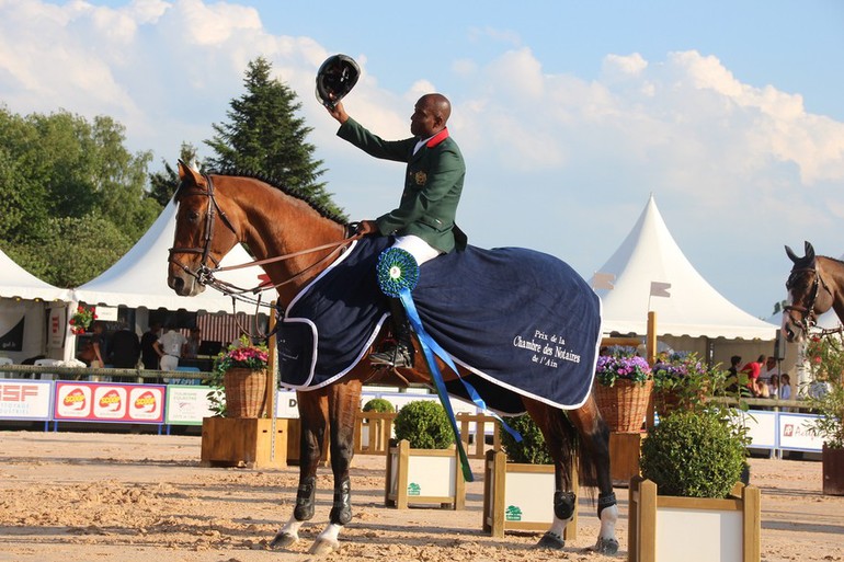 Abdelkebir Ouaddar took a popular win in Friday's biggest class in Bourg-en-Bresse with Quickly de Kreisker. Photo (c) World of Showjumping.