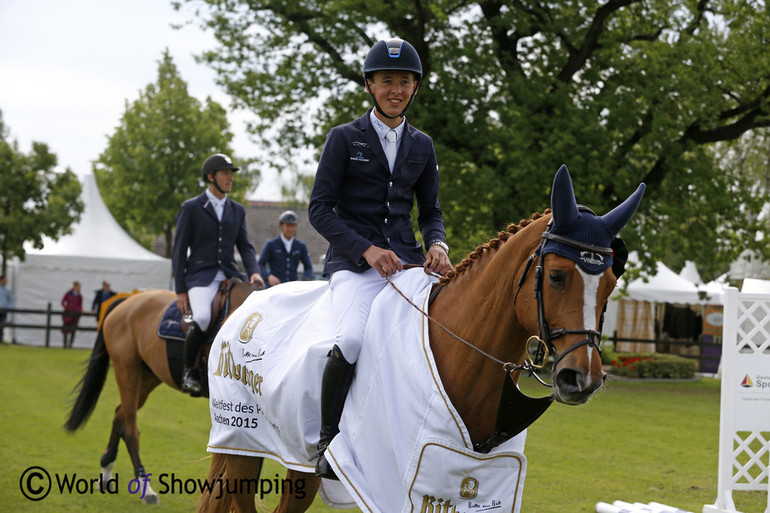 Bertram Allen and Quiet Easy 4 win in Aachen. Photo (c) Jenny Abrahamsson.