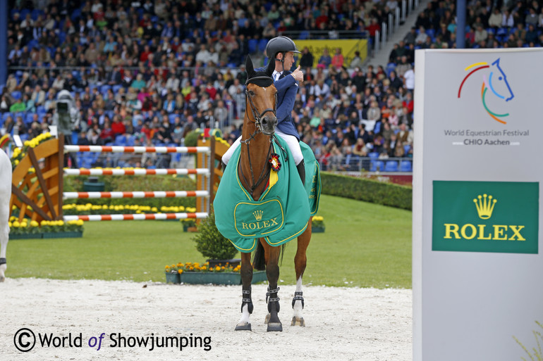 Scott Brash and Hello Sanctos winning the Rolex Grand Prix in Aachen