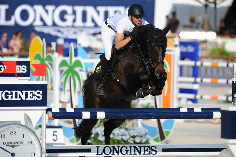 Marco Kutscher and Cornet's Cristallo won the Longines Grand Prix in St Tropez. Photo (c) LAOHS.