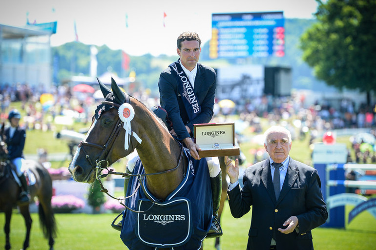 Romain Duguet with Quorida de Treh. Photo by CSIO St. Gallen. 