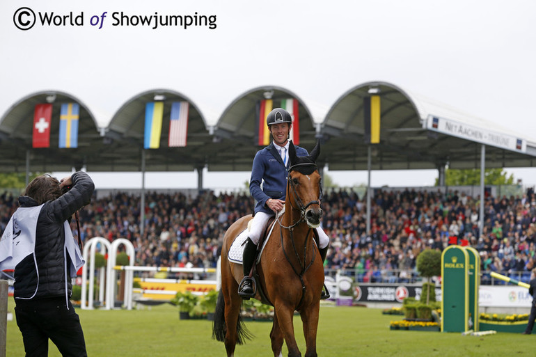 What a star! Hello Sanctos won the Rolex Grand Prix in Aachen a few weeks ago. Photo (c) Jenny Abrahamsson.