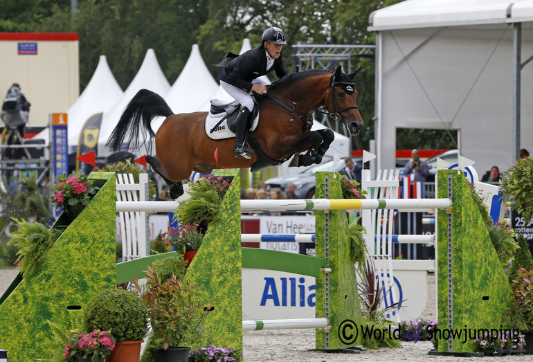 Comme il faut with Marcus Ehning in the saddle. Photo (c) Jenny Abrahamsson.