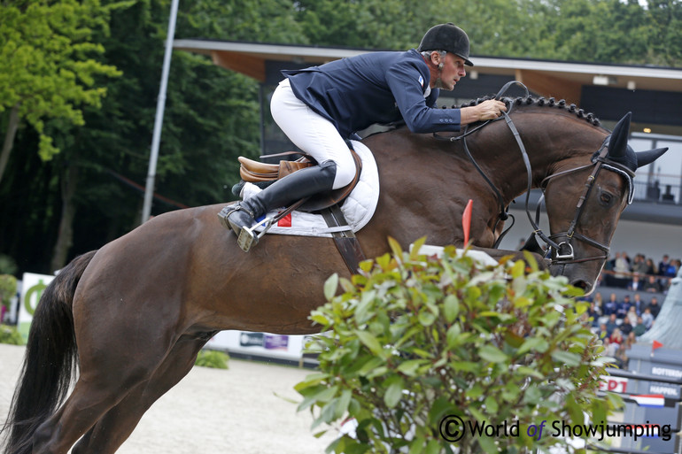 Jerome Hurel riding Quartz Rouge. 