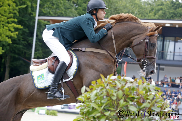 Brazil's Pedro Veniss riding Quabri de L Isle.