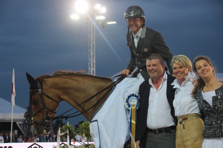 All the reason to smile; Philippe Rozier won Friday's feature class in Knokke. Photo (c) World of Showjumping.