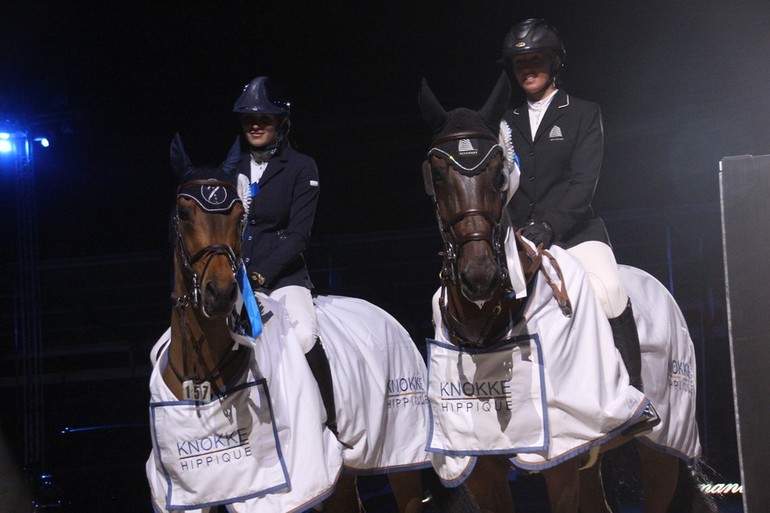 Jessica Mendoza and Gudrun Patteet won Friday's show class at Knokke Hippique. Photo (c) World of Showjumping.