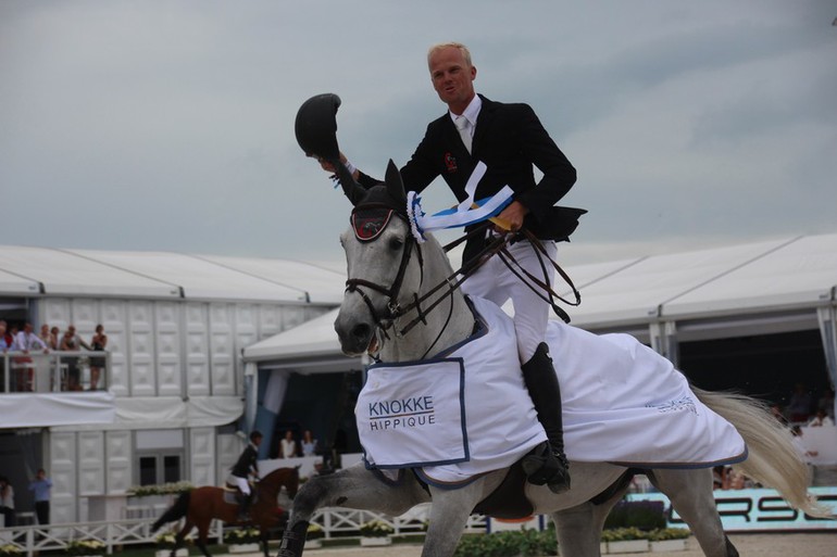 Jerome Guery and Papillon Z won the CSI5* Porsche Grand Prix at Knokke Hippique. Photo (c) World of Showjumping.