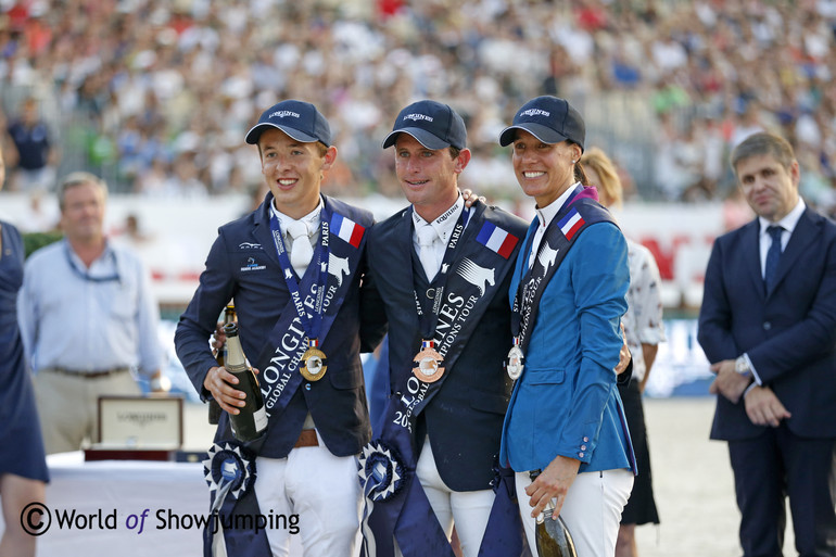 The top three in the LGCT Grand Prix in Paris