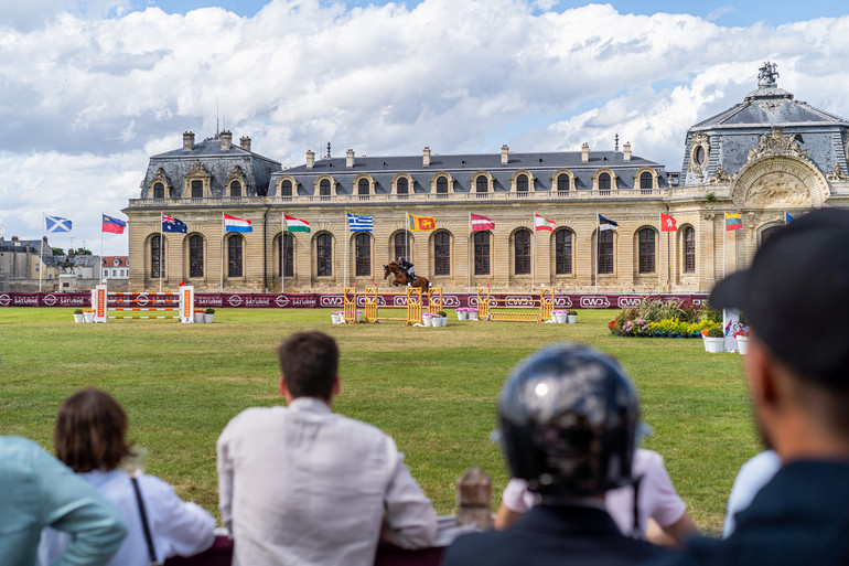 GAT France riders spectating at Chantilly international 2023 